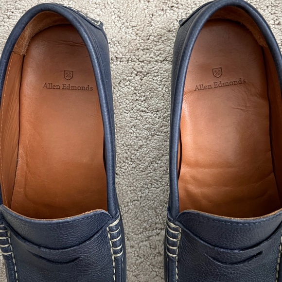 Allen Edmonds Turner Navy Blue Penny Loafer - Picture 3 of 9